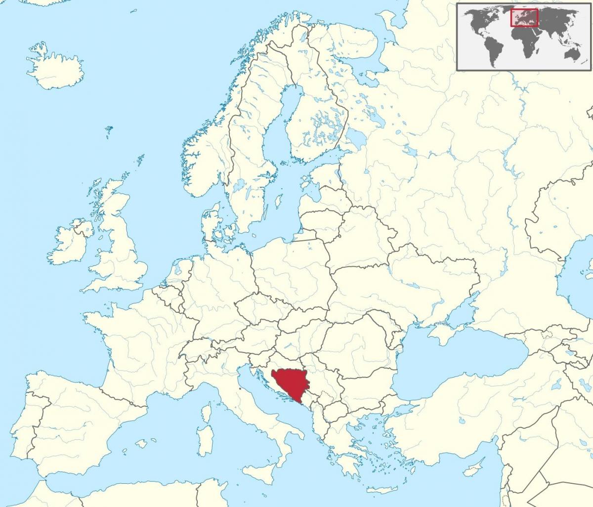 Bosnia pada peta eropa