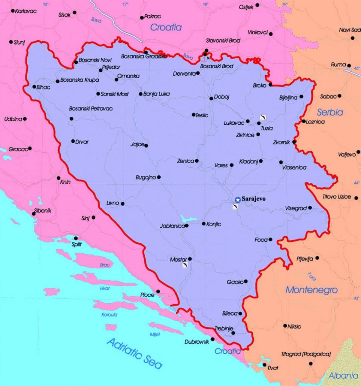 Bosnia dan Herzegovina peta politik