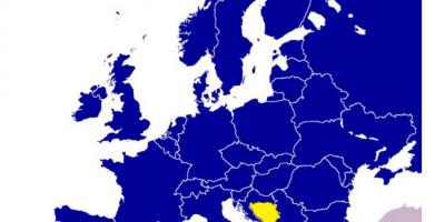 Peta dari Bosnia dan Herzegovina eropa