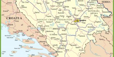 Peta dari Bosnia jalan