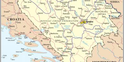 Peta dari Bosnia wisata